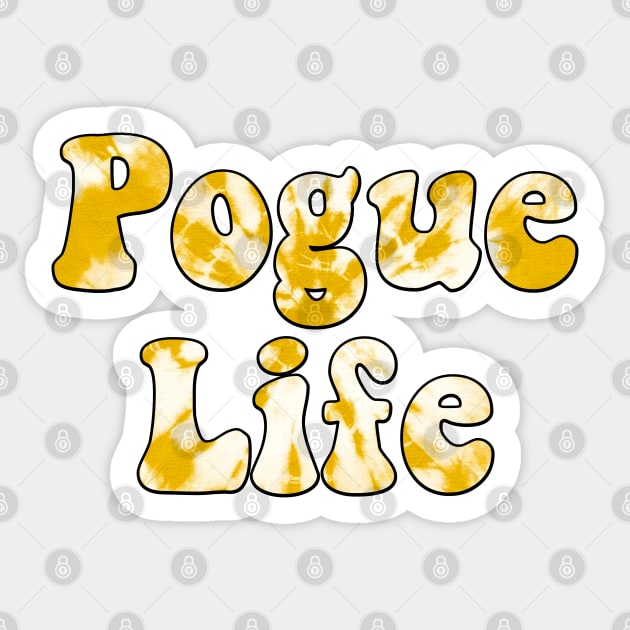 Tie Dye Yellow Pogue Life Sticker by cartershart